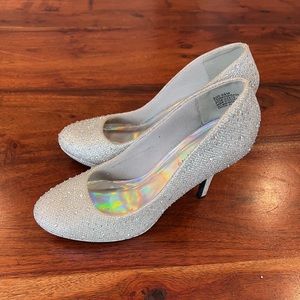 Silver Slipper Heels